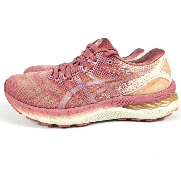 Asics Gel-Nimbus 23 Womens 8 Pink White Cushioned Running Shoes Comfort 1012A885 - Picture 11 of 16